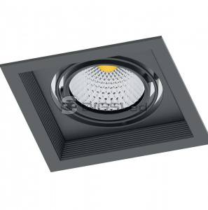 Светильник DL-KARDAN-AL201-S145x145-12W Day White (BK, 35 deg)