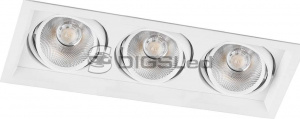 Светильник DL-KARDAN-AL203-S455x175-3x20W Day White (WH, 35 deg)
