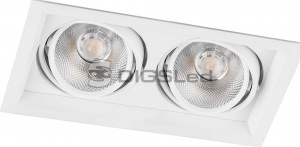 Светильник DL-KARDAN-AL202-S260x145-2x12W Day White (WH, 35 deg)