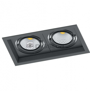 Светильник DL-KARDAN-AL202-S315x175-2x20W Day White (BK, 35 deg)