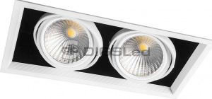 Светильник DL-KARDAN-AL212-S365x185-2x30W Day White (WH-BK, 35 deg)